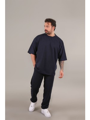 Yakamel Erkek Tshirt Oversize Pijama Takımı