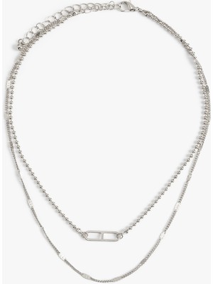 Koton Pullu Zincir Kolye Katlı