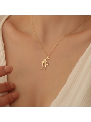 Nox Jewelry 14 Ayar Mikron Kaplama Anne ve Kızı Kolye - CN00250