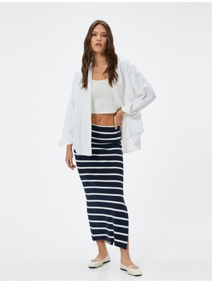 Koton Midi Etek Yırtmaçlı Normal Bel