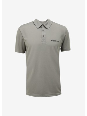 Discovery Expedition Gri Erkek Polo T-Shirt D4SM-TST3247