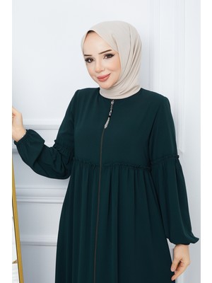 Moda Esre Esre Giyim Tesettür Medine Ipeği Büzgülü