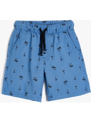 Koton Chino Şort Cepli Dinozor Baskılı