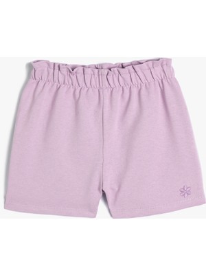 Koton Basic Şort Cepli Kelebek Işleme Detaylı Pamuklu