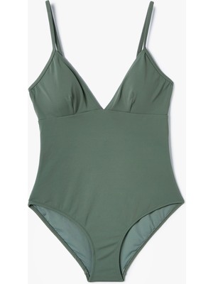 Koton Ince Askılı Mayo V Yaka Kaplı