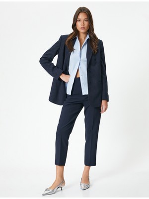 Koton Cigarette Pantolon Yüksek Bel Slim Fit Dikiş Detaylı Cepli