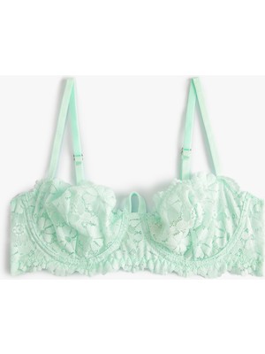 Koton Dantelli Balenli Sütyen Dolgusuz Kapsız