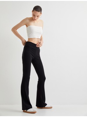 Koton Ispanyol Paça Pantolon Modal Kumaş Slim Fit Standard Bel