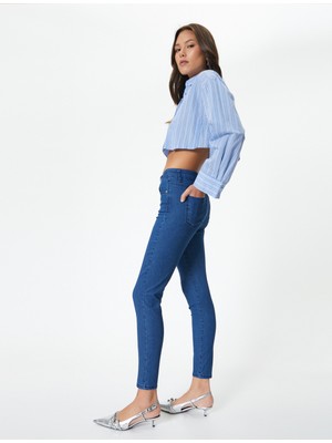 Koton Yüksek Bel Skinny Kot Pantolon Dar Paça Cepli - Carmen Skinny Jeans