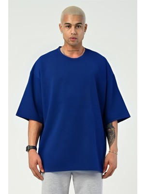 Yakamel Erkek Oversize Pamuklu T-Shirt
