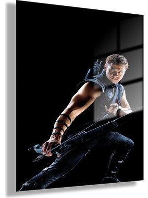 Gaagart Temperli Gerçek Cam Tablo Film Karakteri Hawkeye Görseli