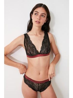 YILBAŞI SİMLİ KIRMIZI LASTİKLİ SİYAH BRALET TAKIM DS200250BR