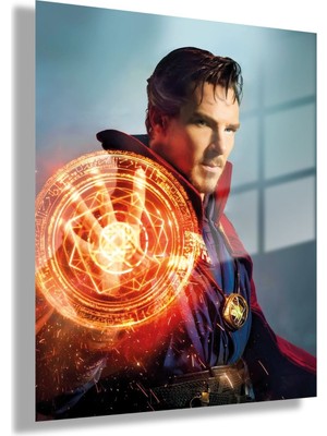 Gaagart Temperli Gerçek Cam Tablo Film Karakteri Doktor Strange Portresi
