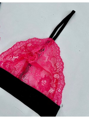 Deep Secret Fuşya Full Dantel Bralet DS200112BR