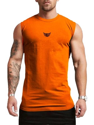 Genius Store Erkek Nem Emici Hızlı Kuruma Atletik Teknik Performans Sporcu Sıfır Kol T-Shirt Mg-Atlet