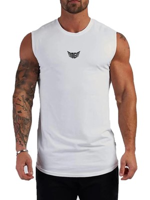 Genius Store Erkek Nem Emici Hızlı Kuruma Atletik Teknik Performans Sporcu Sıfır Kol T-Shirt Mg-Atlet