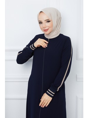 Moda Esre Esre Giyim Tesettür Giyim Medine Ipeği Ribana Manşetli Spor Ferace
