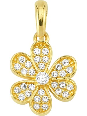 14 Ayar Taşlı Papatya Altın Kolye Ucu 1,02 gr