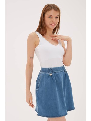 Fashion Friends Regular Fit Yuvarlak Yaka Kalın Askılı Örme Atlet Bayan Atlet 24Y0535K1