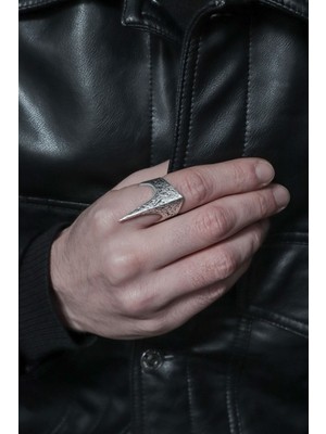 CAPO By Aytaç Yamaç Okçu Modeli Ayarlanabilir Gümüş Kaplama Yüzük