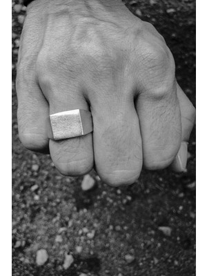 CAPO By Aytaç Yamaç Üstü Düz Şövalye Minimal Motorcu Ayarlanabilir Erkek Yüzük