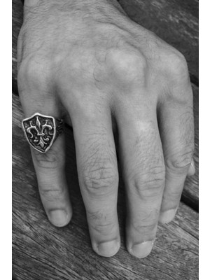 CAPO By Aytaç Yamaç Firenze Motifli Ayarlanabilir Serçe Parmak Mühür Yüzük