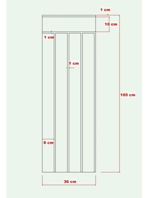 Woodhub Ahşap Dekoratif, Duvar Çıtası, Ahşap Duvar Paneli, Boyanabilir, Ham, Mdf, 36X105 (1 Adet) 1 Doğa Ço