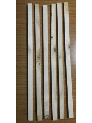Woodhub Kahverengi 20'li Ahşap Dekoratif Çıta (1CM*2,5CM*65CM)