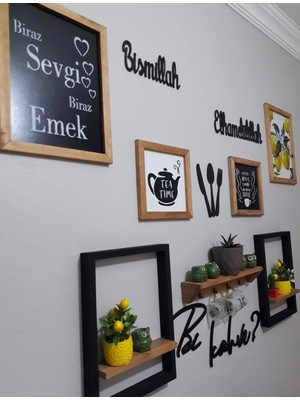 Woodhub Kahverengi Gerçek Ahşap Mutfak Dekor