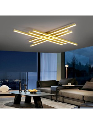 Zr Aydınlatma Gold 100X100CM 4000K, Kumandalı, LED Tavan Lambası,avize,modern Aydınlatma,dekoratif Işık