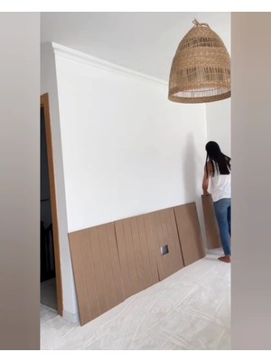 Woodhub Çok Renkli Dekoratif, Duvar Çıtası, Ahşap Duvar Paneli, Boyanabilir, Ham, Mdf, 45X105 ( 1 Adet)