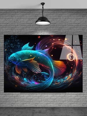 Meta Cam 3D Balık Cam Tablo