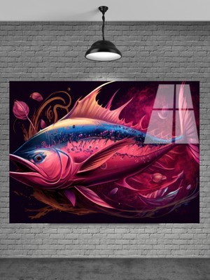 Meta Cam 3D Balık Cam Tablo