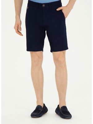 U.S. Polo Assn. Normal Bel Regular Fit Lacivert Erkek Bermuda Şortrt DESTA24Y