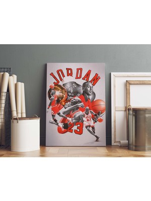 Satürn Design Michael Jordan Kanvas Tablo 40X55CM Nba Poster