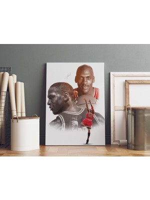 Satürn Design Michael Jordan Kanvas Tablo 40X55CM Nba Poster