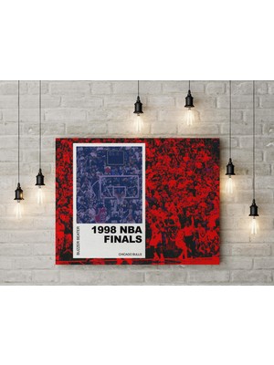 Saturndesign Michael Jordan Kanvas Tablo 40X55CM Nba Jordan Şampiyonluk Şutu Poster