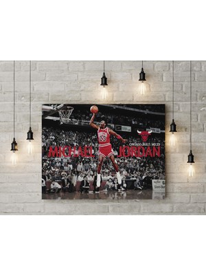 Saturndesign Michael Jordan Kanvas Tablo 40X55CM Nba Jordan Smaç Poster