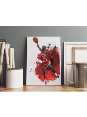 Satürn Design Michael Jordan Kanvas Tablo 40X55CM Nba Poster