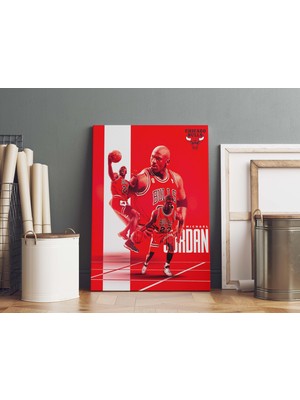 Satürn Design Michael Jordan Kanvas Tablo 40X55CM Nba Poster