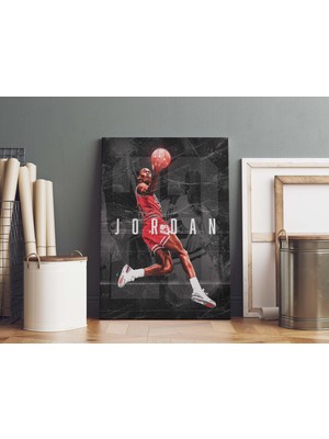 Satürn Design Michael Jordan Kanvas Tablo 40X55CM Nba Poster