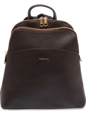 Tergan Kahve Deri Kadın Sırt Çantası - S1SR00079802-A42