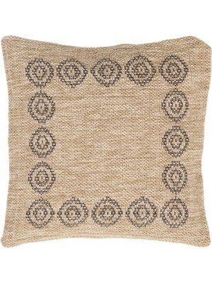 Inter Weaving Avanos Premium Jüt Görünümlü 2'li Yastık Kılıfı Kırlent Kılıfı Dokuma Yıkanabilir Fermuarlı 45X45 cm