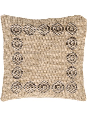 Inter Weaving Avanos Premium Jüt Görünümlü 2'li Yastık Kılıfı Kırlent Kılıfı Dokuma Yıkanabilir Fermuarlı 45X45 cm