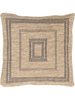 Inter Weaving Avanos Premium Jüt Görünümlü 2'li Yastık Kılıfı Kırlent Kılıfı Dokuma Yıkanabilir Fermuarlı 45X45 cm