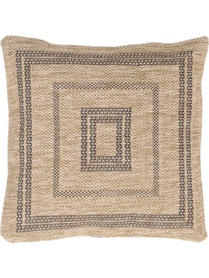 Inter Weaving Avanos Premium Jüt Görünümlü 2'li Yastık Kılıfı Kırlent Kılıfı Dokuma Yıkanabilir Fermuarlı 45X45 cm