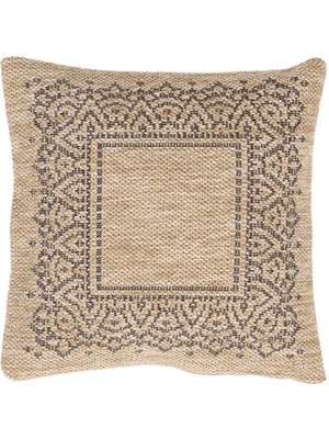 Inter Weaving Avanos Premium Jüt Görünümlü 2'li Yastık Kılıfı Kırlent Kılıfı Dokuma Yıkanabilir Fermuarlı 45X45 cm