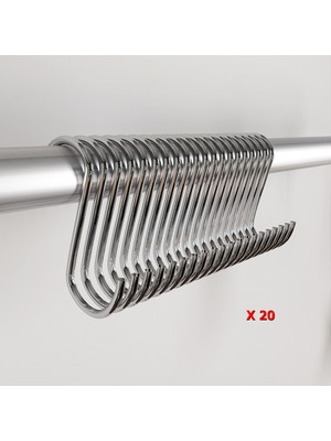 CATCHME 20 Parça Metal Kanca 8 Cm Mutfak ve Banyoda Kullanım İçin Dayanıklı Makrome Kanca