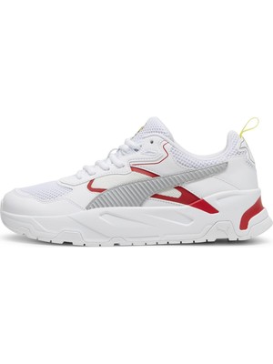 PUMA Ferrari Trinity 307950-04 ERKEK P White-P Silver-Rosso Corsa Günlük Sneaker Ayakkabı