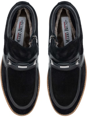 Marıo Brunı Erkek Hakiki Deri Siyah Casual Bot 104 14515 Erk Bot SK23/24 Black Suede